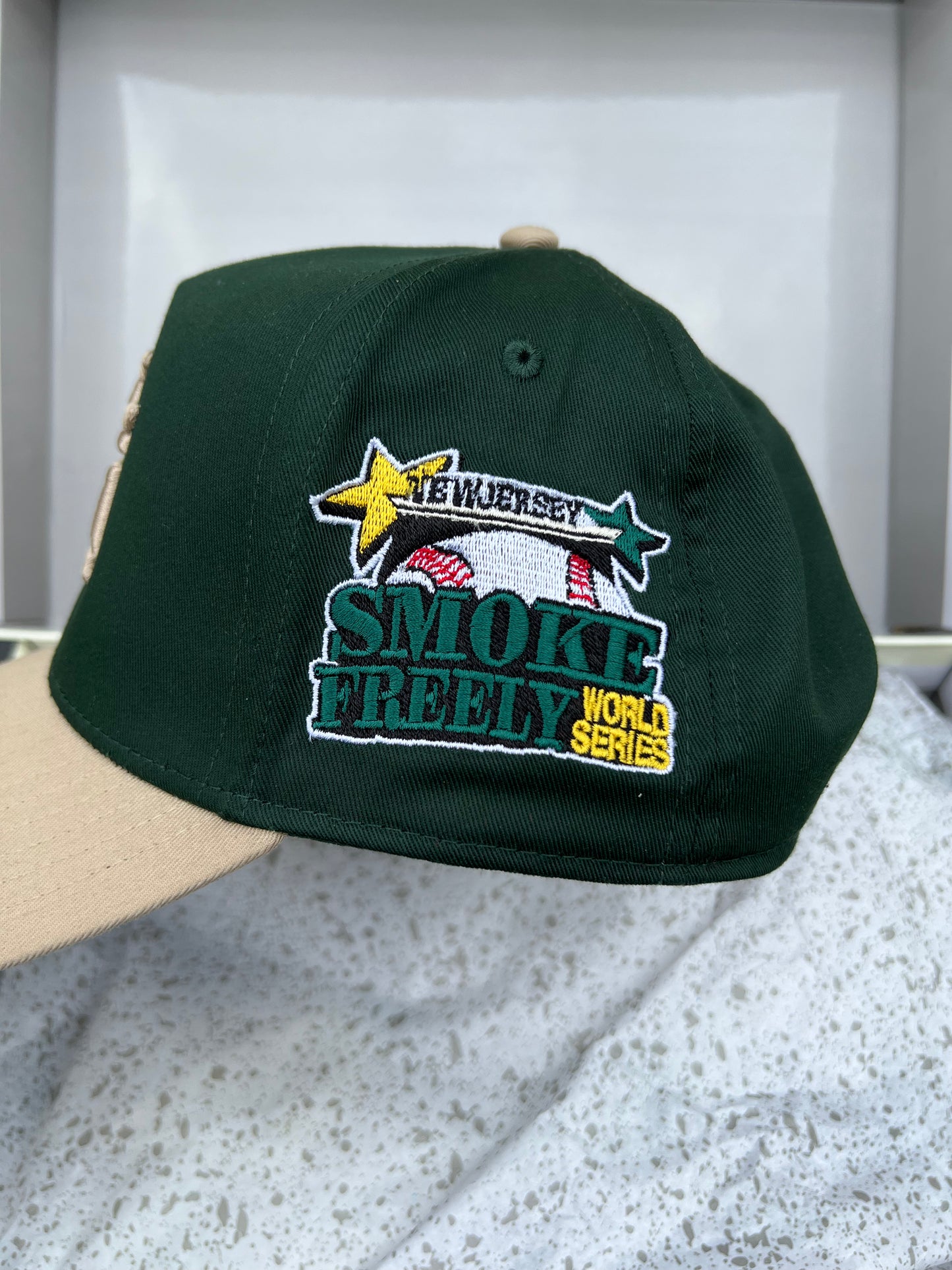 Smoke Freely World Series snap back.